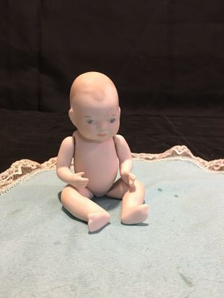 Vintage Porcelain Bisque Germany DOLL Jointed Head Arms Legs - Artist Signed 4