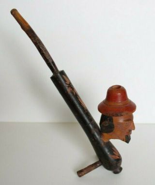Vintage Carved Wooden Pipe,  Black Forest (??) Ornamental,  Not For Smoking