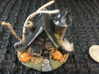 Handmade Miniature Witch Ooak Fairy House Vintage By C Rohal