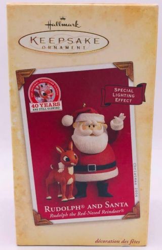 2004 Rudolph And Santa Hallmark Ornament Rudolph The Red Nosed Reindeer 3