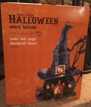 Department 56 Halloween Witch Hollow Toads And Frogs Witchcraft Haunt 2014