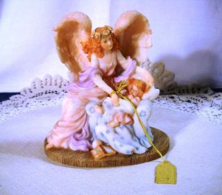 1996 Seraphim Classics " Angels To Watch Over Me " Angel & Girl Asleep 78029