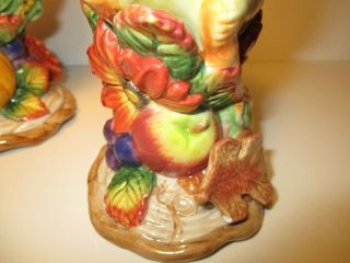 Fitz and Floyd Classics Autumn Bounty Pheasant Male & Female Candle Holders 4