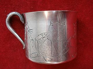 Antique/vintage Carlton Silver Plate Baby Cup - Child 