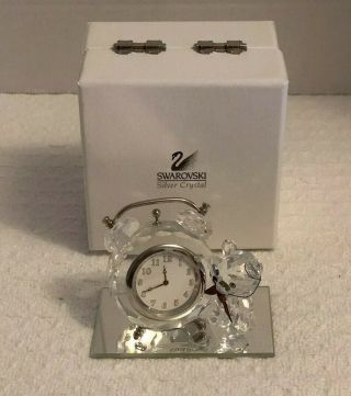 Swarovski Crystal Kris Bear Table Clock 212687 6