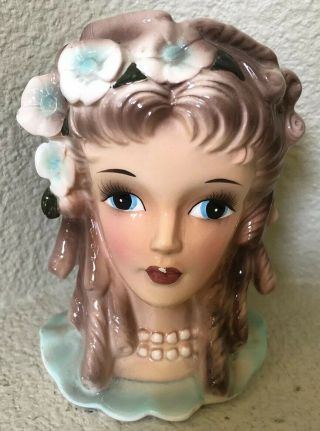 Lady Head Vase Practically Perfect In Every Way Ringlets & Flower Crown