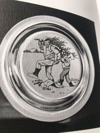 Franklin Sterling Silver Norman Rockwell Christmas Plate - 1970 - First Edition 4