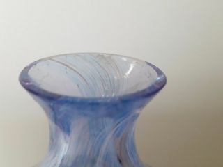 Blue Splatter Glass Mini Vase 3 1/2 