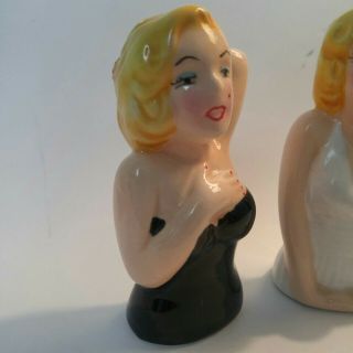 Marilyn monroe salt and Pepper Shakers Figurine Black White Dress 3.  5 inch 2