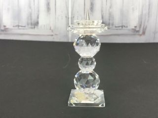 Swarovski Crystal Gift Of Nook Candle Holder With Pin Top Figurine 4 1/4 " Tall