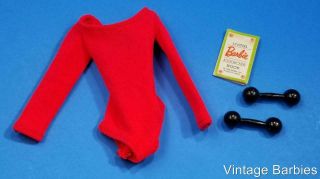 Barbie Doll Shape Ups 1782 Leotard & Accessories Near Vintage 1970 