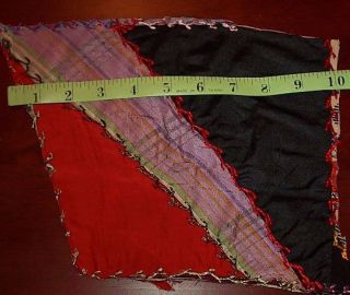 Antique Crazy Quilt Salvage Fabric Silks Crapes Sewing Crafters Remnants Silk A