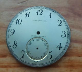 Antique Tiffany & Co Dial For Pocket Watch 39 Mm