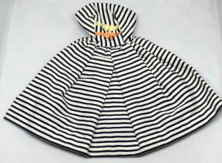 Vintage Barbie Cotton Casual Dress 912 Navy Blue And White Striped
