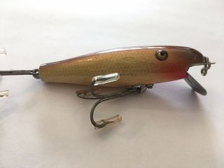 Vintage Old Pflueger Palomine Wooden Fishing Lure Glass Eyes