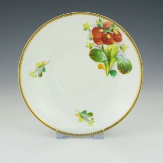 Antique English Porcelain - Hand Painted Flowers - Cup,  Saucer & Tea Plate Trio 3