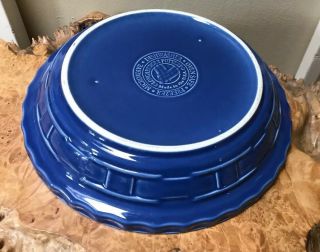 Longaberger Pottery Woven Traditions Cornflower Blue Pie Plate Bowl Dish Usa