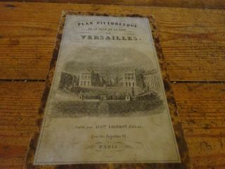 Antique Folding Map Of Versaille Palace In France