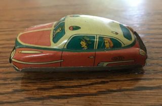 Old Vtg Antique Collectible Tin Friction Car Japan Car Toy