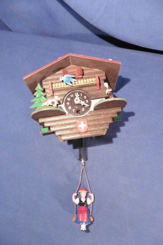 Vintage Black Forest Cuckoo Clock Style With Bouncing Girl Clock - Not