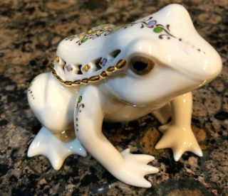 Lenox Jewels Of Light Frog Porcellian Figurine Collectible