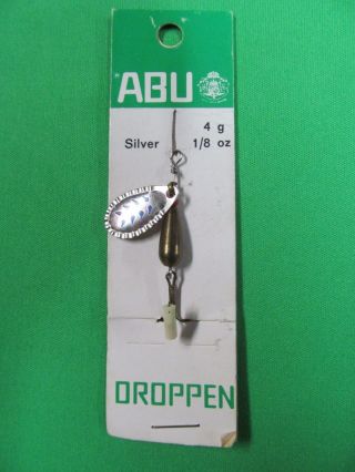 Vintage Abu Droppen Fishing Lure 4g 1/8 Oz,  Silver