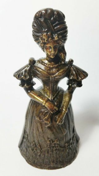Bronze Brass Metal Lady Bell - Becky Sharp