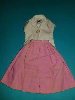 Vintage Barbie Fashion Pak Pink Full Gathered Skirt And White Blouse1962 - 1963