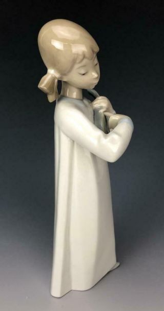 RETIRED LLADRO SPAIN GIRL w GUITAR 4871 HAND PAINTED SIGNED PORCELAIN FIGURINE 2