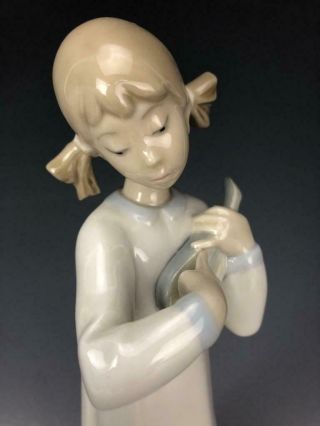 RETIRED LLADRO SPAIN GIRL w GUITAR 4871 HAND PAINTED SIGNED PORCELAIN FIGURINE 5