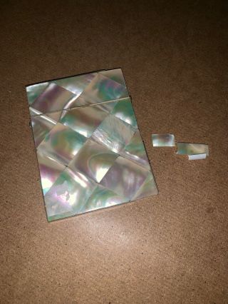 Antique Mother Of Pearl Card Case Needs Attention