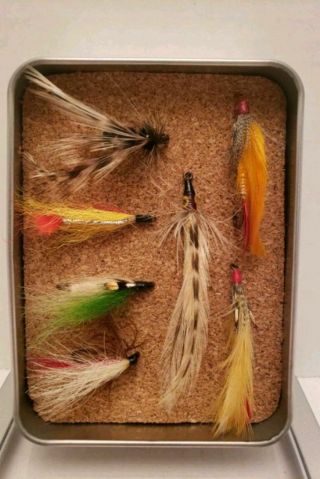 (c73) Vintage Antique Fishing Flies Real Feathers & Furs Hand Tied Look