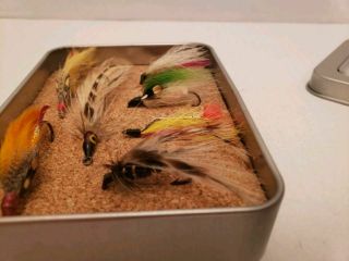 (C73) Vintage Antique Fishing Flies REAL Feathers & Furs Hand Tied LOOK 5