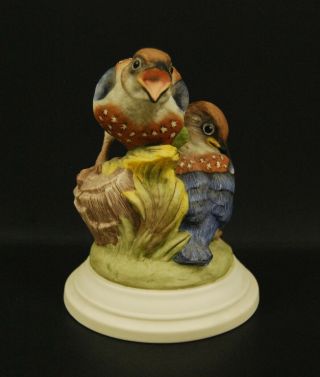 Boehm Hedgling Porcelain Figure - Western Bluebirds 494 5