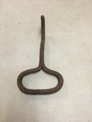 Vintage Blacksmith Hand Forged Wrought Iron Pulp Hay Logger Hook Decor Rustic