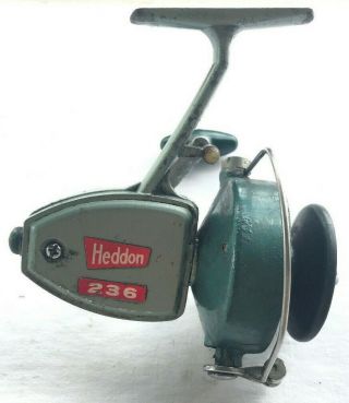 Vtg.  Heddon 236 Spinning Reel Assembled In Usa Parts Made In Japan