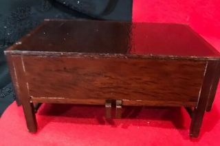 Dollhouse Furniture Miniature Upright Piano Brown Vintage Wooden Music Room 1:12 5