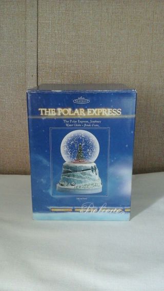 2004 Hallmark Keepsake The Polar Express Believe Snow Globe With Light & Sound