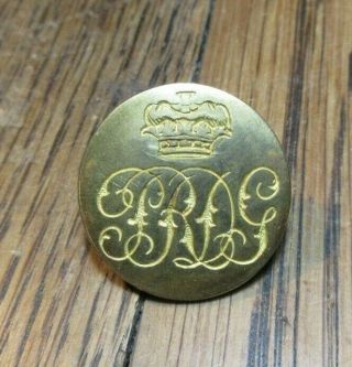 Antique Military Hunt Button Princess Royal 7th Dragoon Guards 22 Mm Hawkes