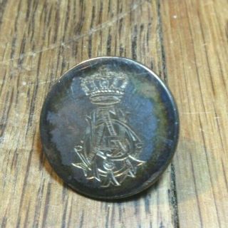 ANTIQUE MILITARY HUNT BUTTON 11 th HUSSARS 22 MM JENNENS 2