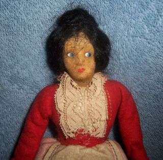 2 Antique Vintage Cloth Dolls 7.  5 