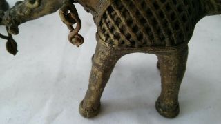 Antique Africa Coiled Bronze Elephant Benin 3
