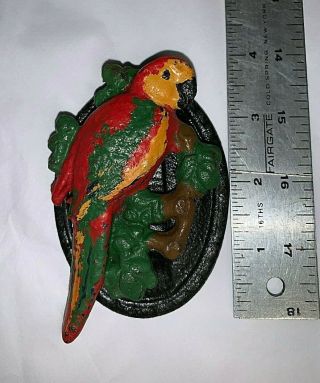 Vintage Petite Small Parrot Door Knocker Cast Iron Antique