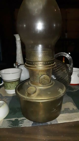 Vintage Aladdin Model 12 Mantle Brass Lamp In