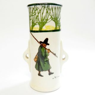 Royal Doulton Seriesware Gallant Fishers Miniature Vase Circa 1902 – 1922 Signed