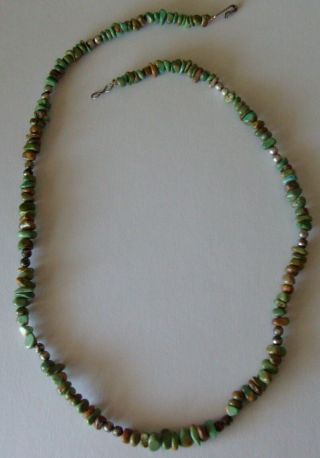 Antique 18 " Turquoise Beaded Necklace