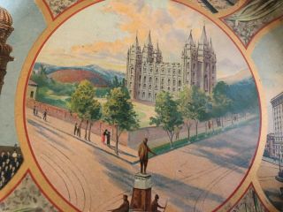 tin vienna art plate - Salt Lake Scenic Art Plate - 1911 - Charles W.  Shonk Co. 4