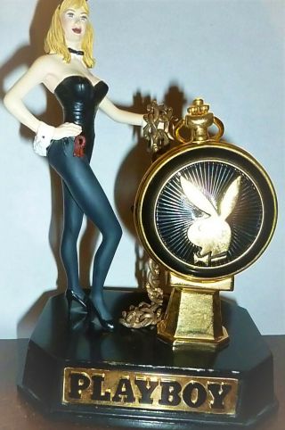 Playboy Pocket Watch With Chain,  Stand With Playboy Bunny Franklin
