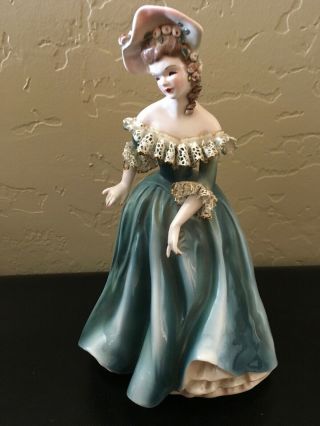 Vintage Florence Ceramics Porcelain Musette Figurine Statue
