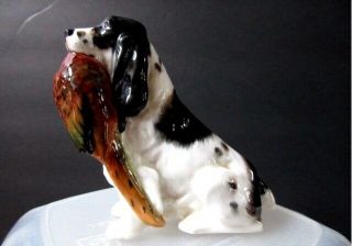 Royal Doulton Figurine Dog Cocker W/pheasant Hn1062 3 - 1/2 " Tall X 4 " Long